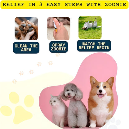 Vet backed skin relief spray