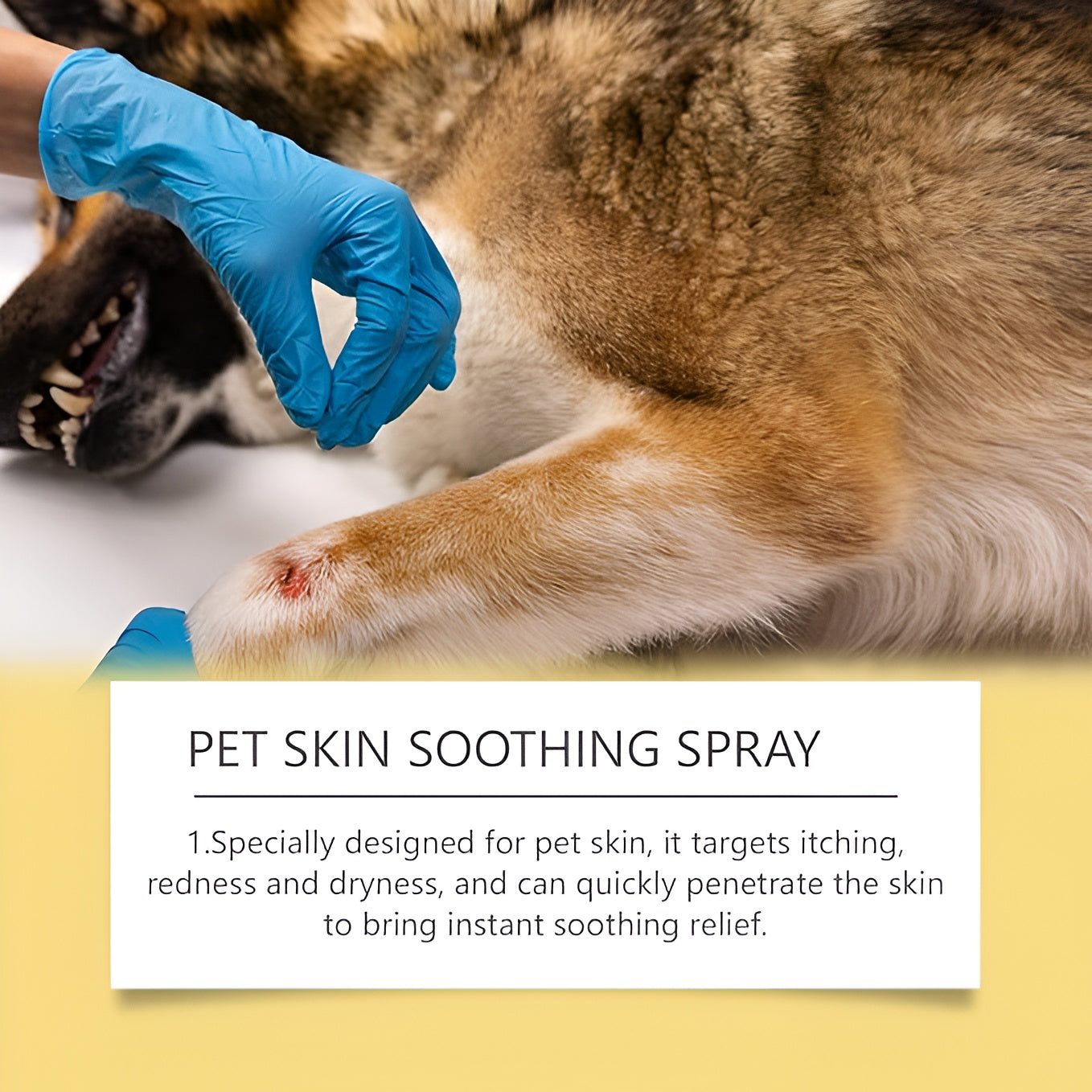 Vet backed skin relief spray