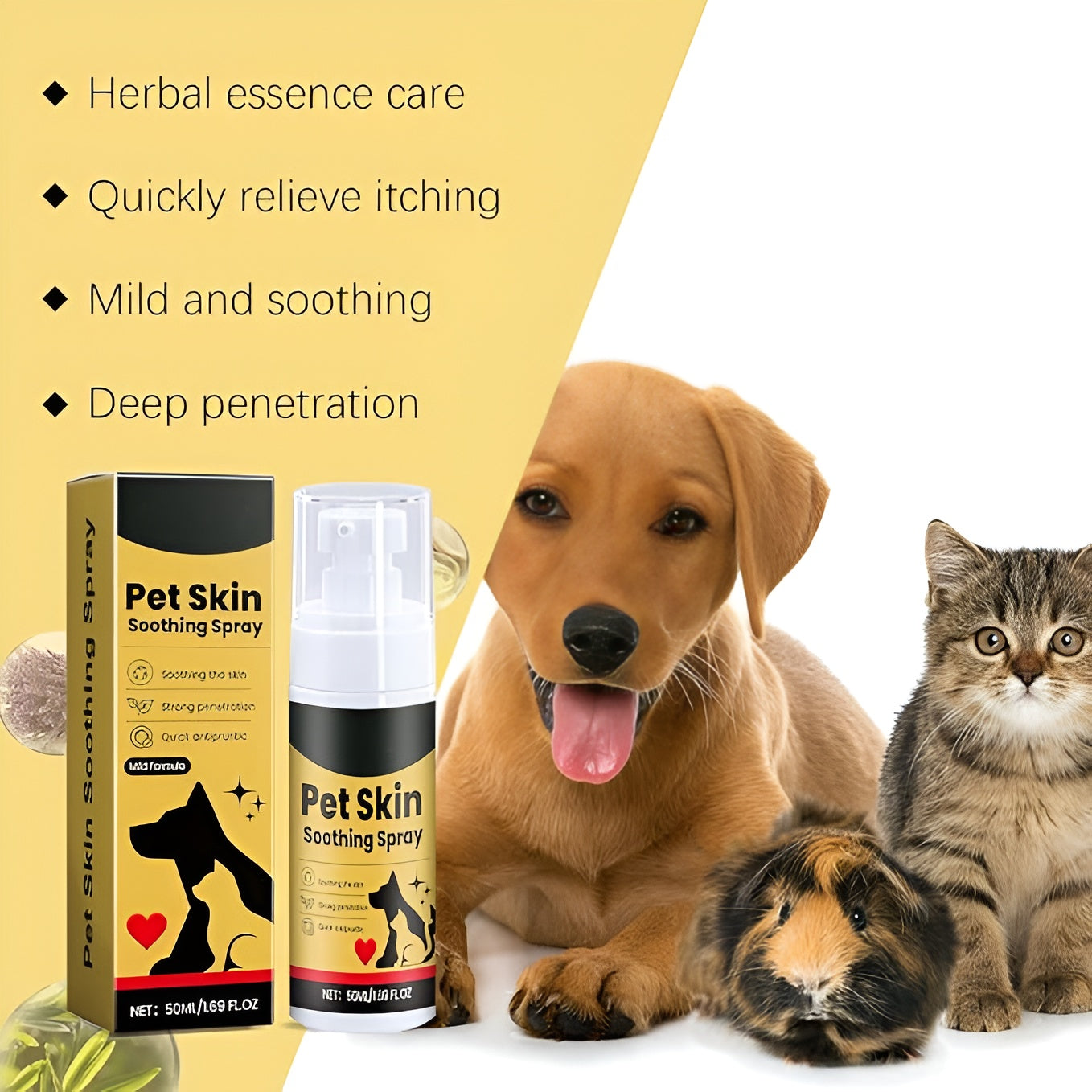 Vet backed skin relief spray